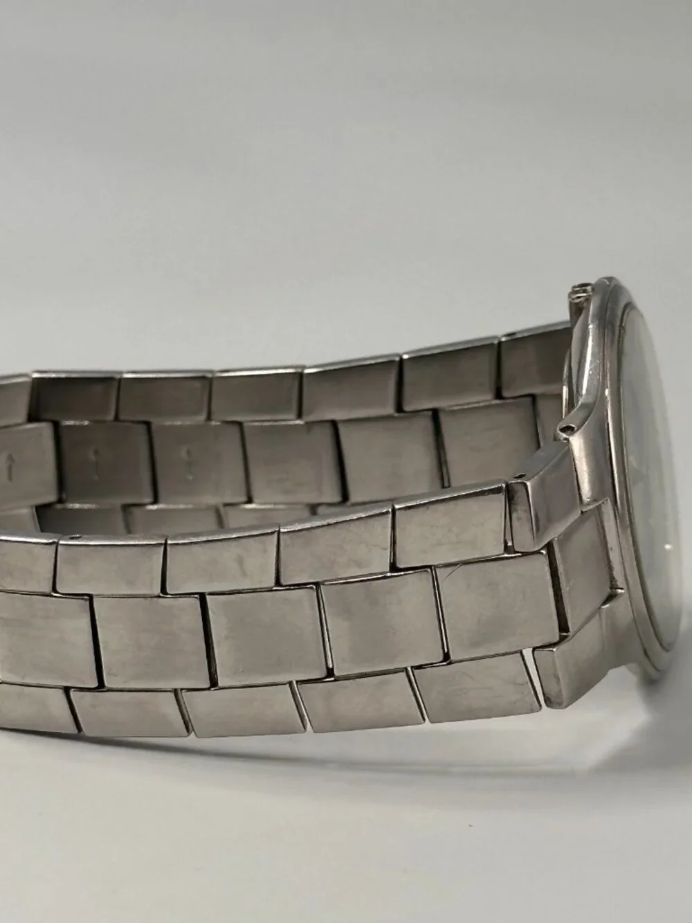 3/$30 Kenneth Cole Watch Men Silver Missing Crown Untested Selling As Is 8.25